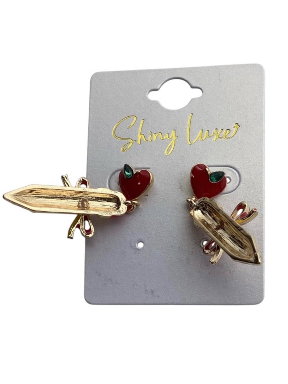 Shiny Luxe Lesson in Style Yellow Pencil Earrings (NWT) - Picture 5 of 6